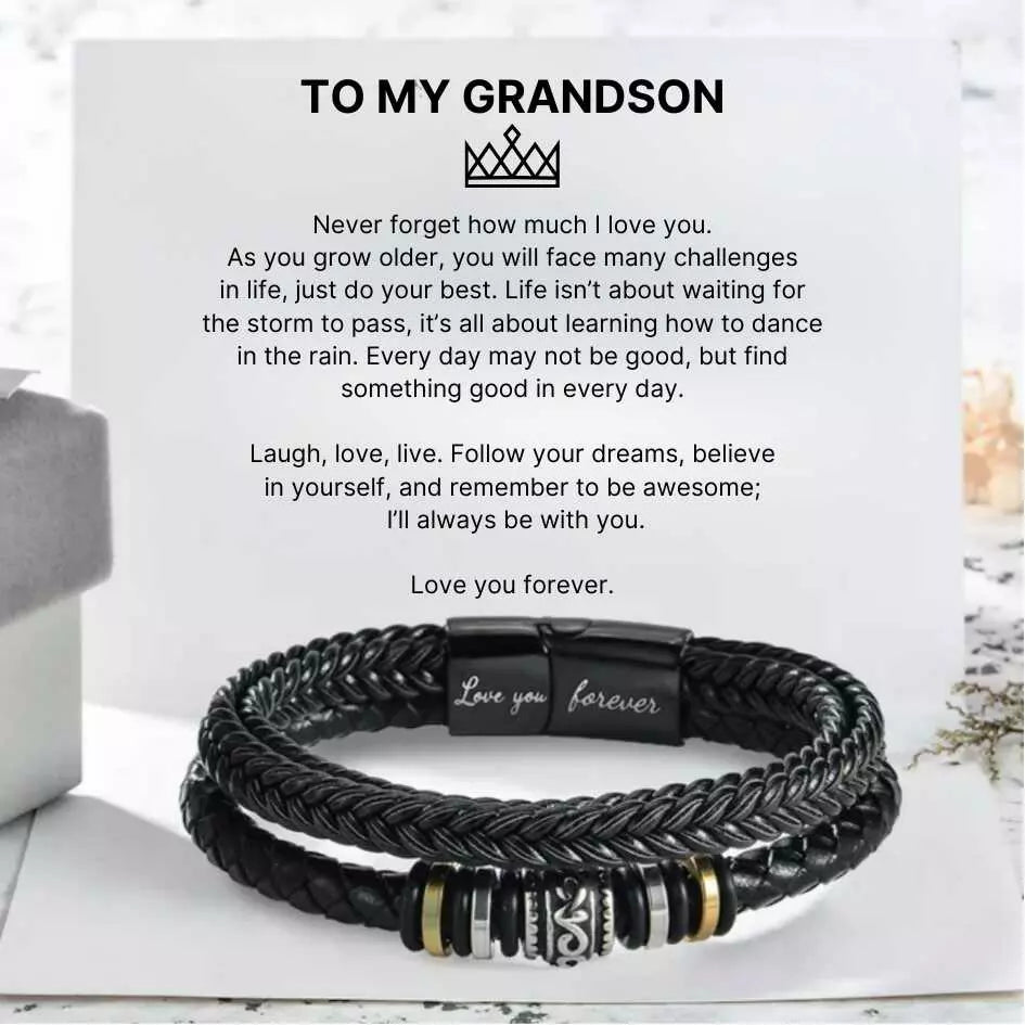 To My Grandson ‘Love You Forever’ Bracelet