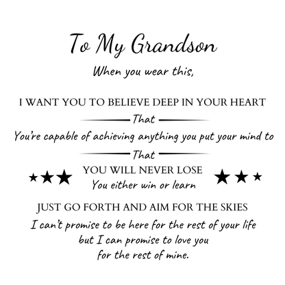 To My Grandson – ‘Love You Forever’ Personalised Name Bracelet