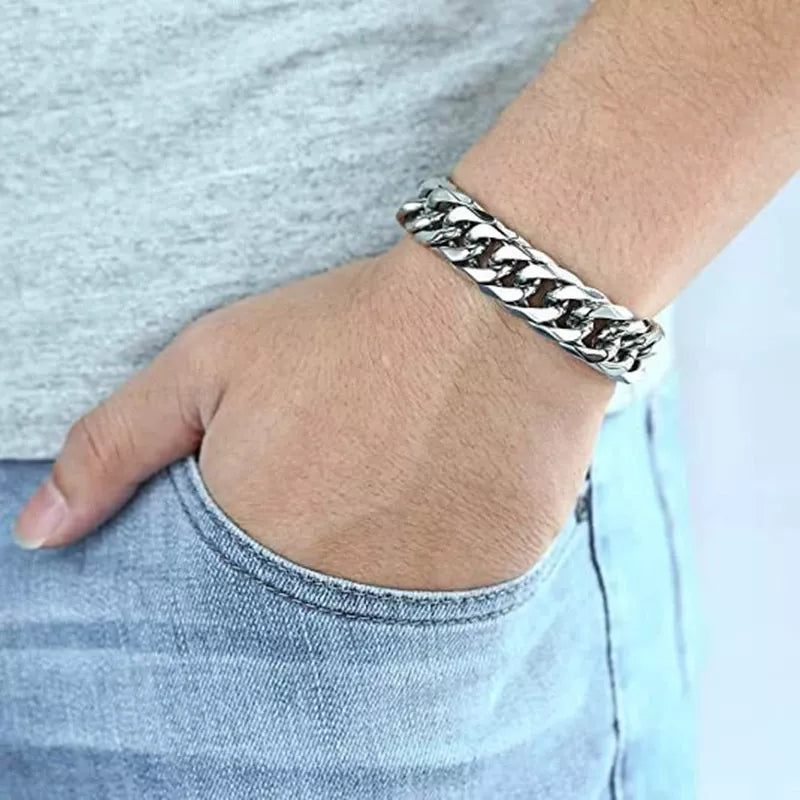 Male Stainless Steel Cuban Chain Bracelet