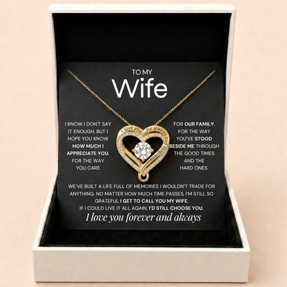 Forever & Always Heart Necklace - Grateful To Call You My Wife