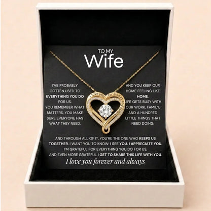 Forever & Always Heart Necklace - One Who Keeps Us Together