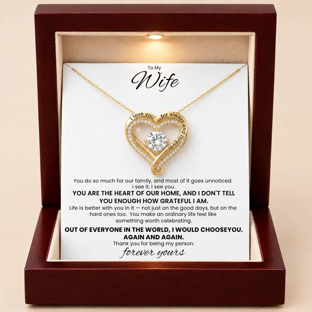 Forever & Always Heart Necklace - You Are The Heart Of Our Home