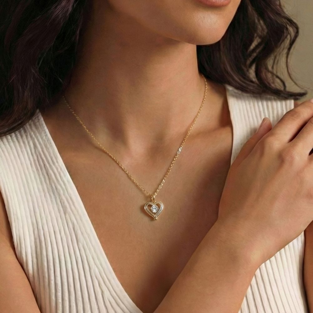 To My Wife - Forever & Always Heart Necklace