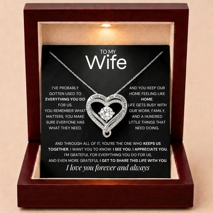 Forever & Always Heart Necklace - One Who Keeps Us Together