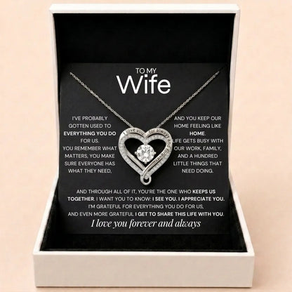 Forever & Always Heart Necklace - One Who Keeps Us Together