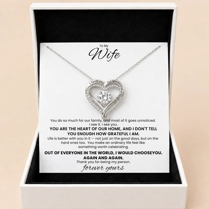 Forever & Always Heart Necklace - You Are The Heart Of Our Home