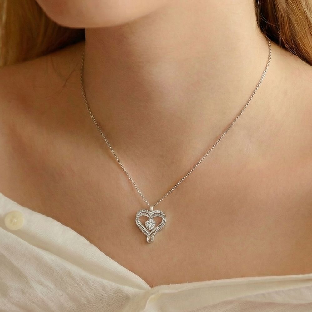 To My Wife - Forever & Always Heart Necklace
