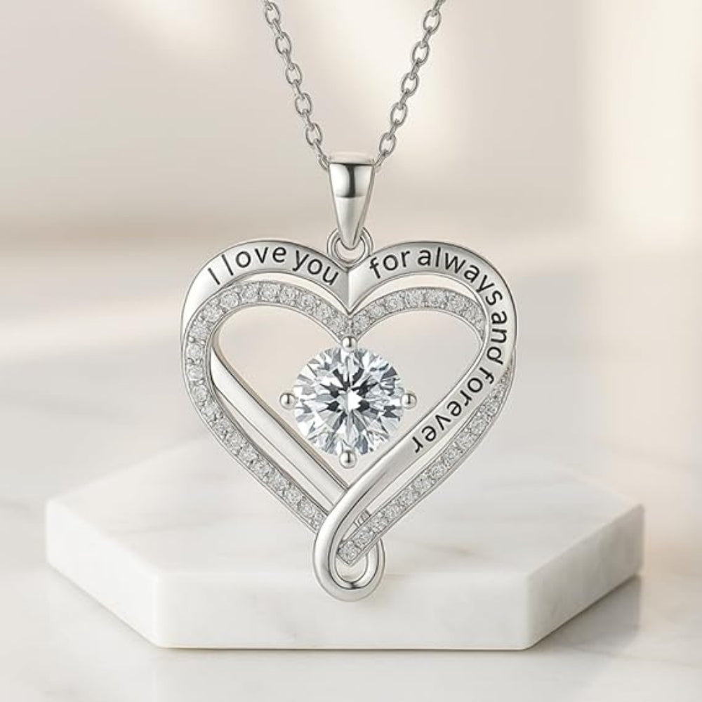 To My Wife - Forever & Always Heart Necklace