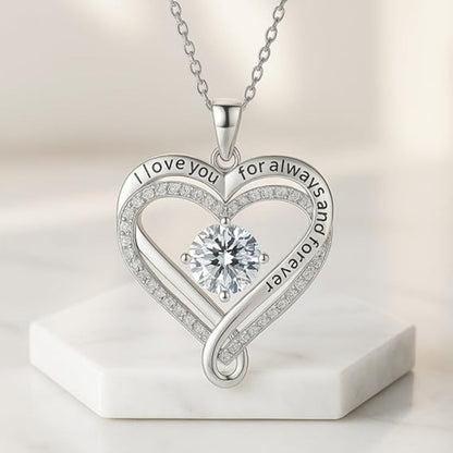 To My Wife - Forever & Always Heart Necklace