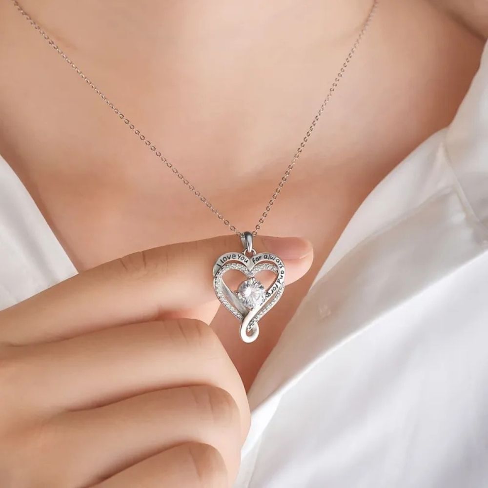 To My Wife - Forever & Always Heart Necklace