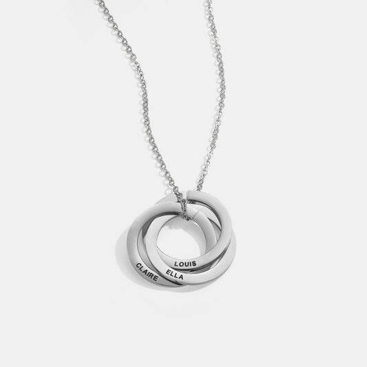 Russian Rings Necklace with Personalised Names