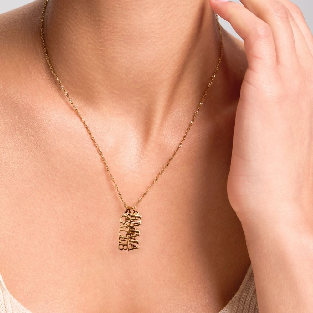 Family Tag Necklace for Granddaughter