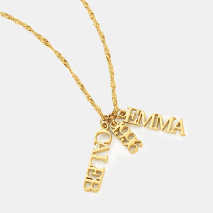Family Tag Necklace for Granddaughter
