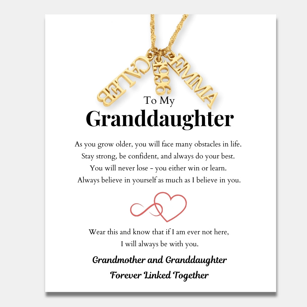 Family Tag Necklace for Granddaughter