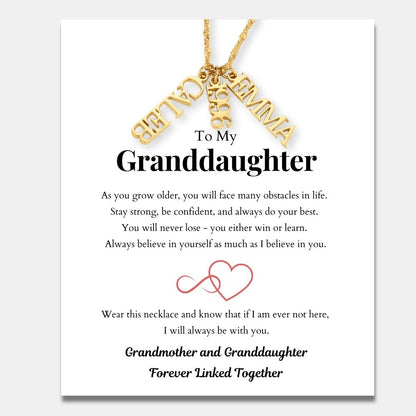 Family Tag Necklace for Granddaughter