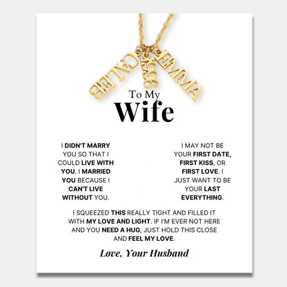 Family Tag Necklace for Wife