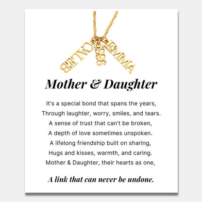 Family Tag Necklace for Daughter
