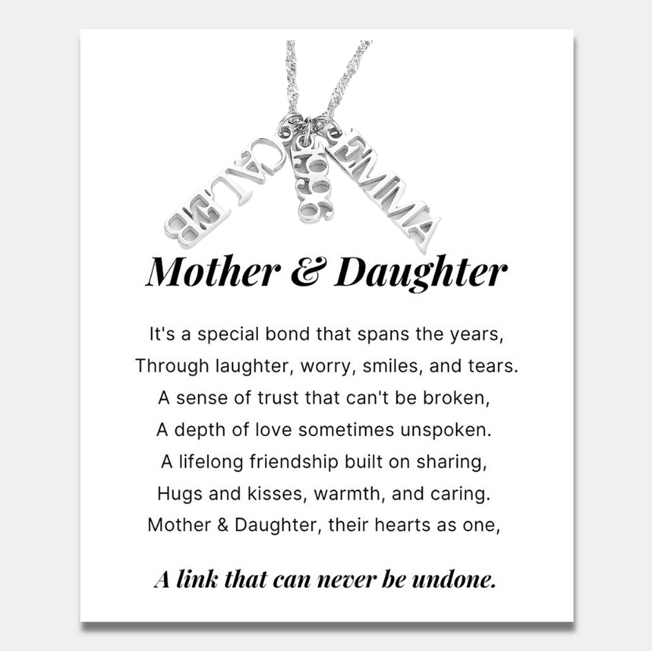 Family Tag Necklace for Daughter