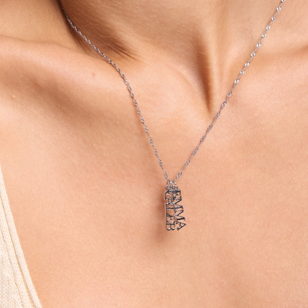 Family Tag Necklace for Granddaughter