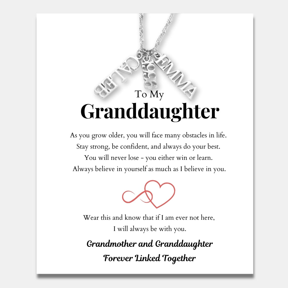 Family Tag Necklace for Granddaughter
