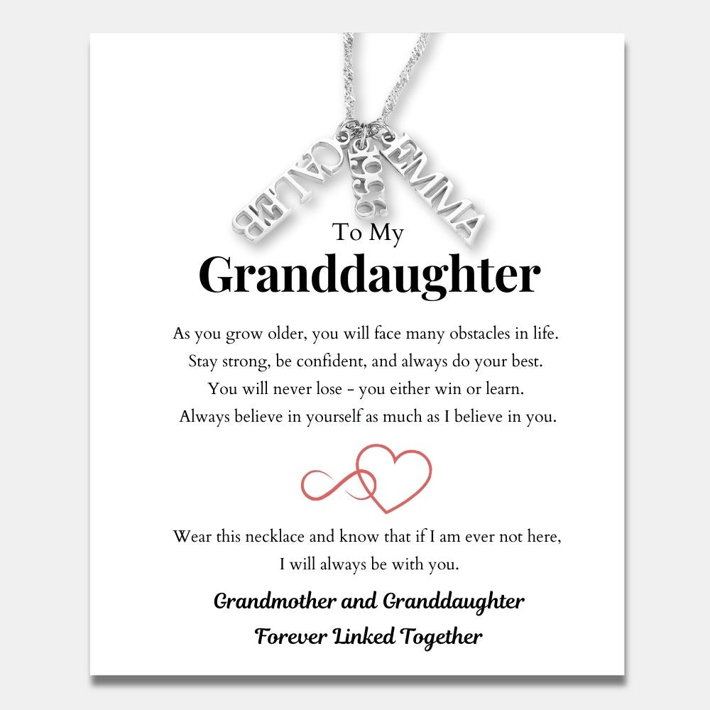 Family Tag Necklace for Granddaughter