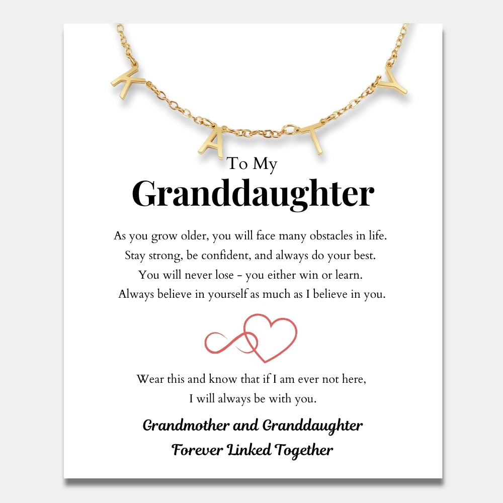 Classic Name Necklace for Granddaughter