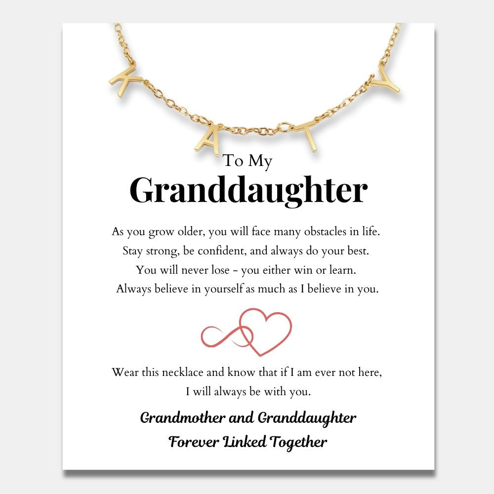Classic Name Necklace for Granddaughter