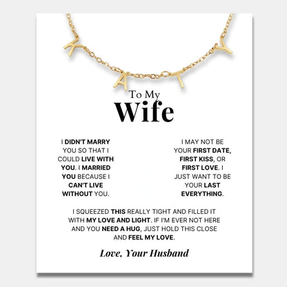 Classic Name Necklace for Wife