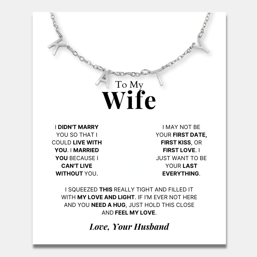 Classic Name Necklace for Wife