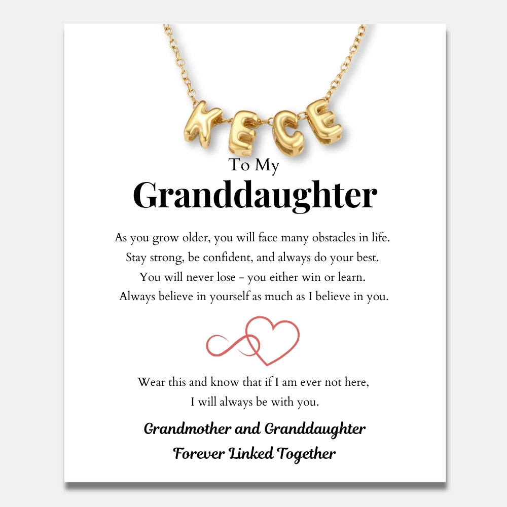 Bubble Name Necklace for Granddaughter