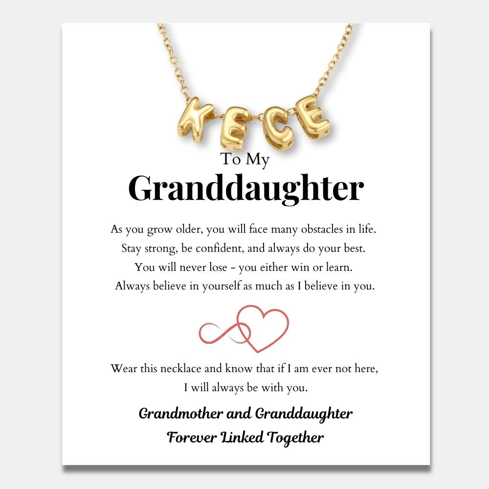 Bubble Name Necklace for Granddaughter