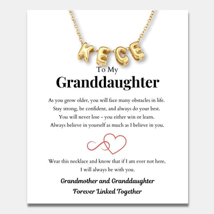 Bubble Name Necklace for Granddaughter