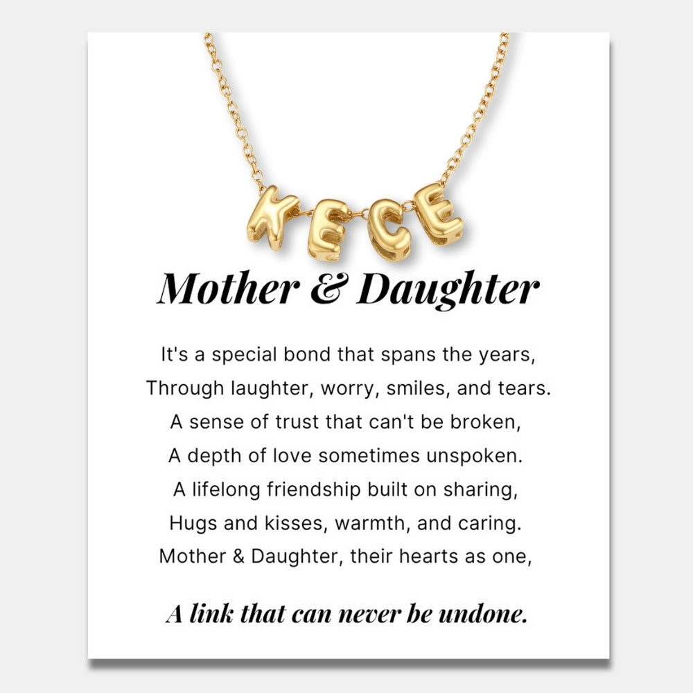 Bubble Name Necklace for Daughter