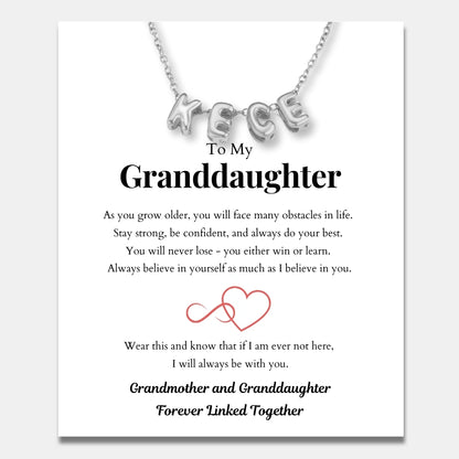 Bubble Name Necklace for Granddaughter