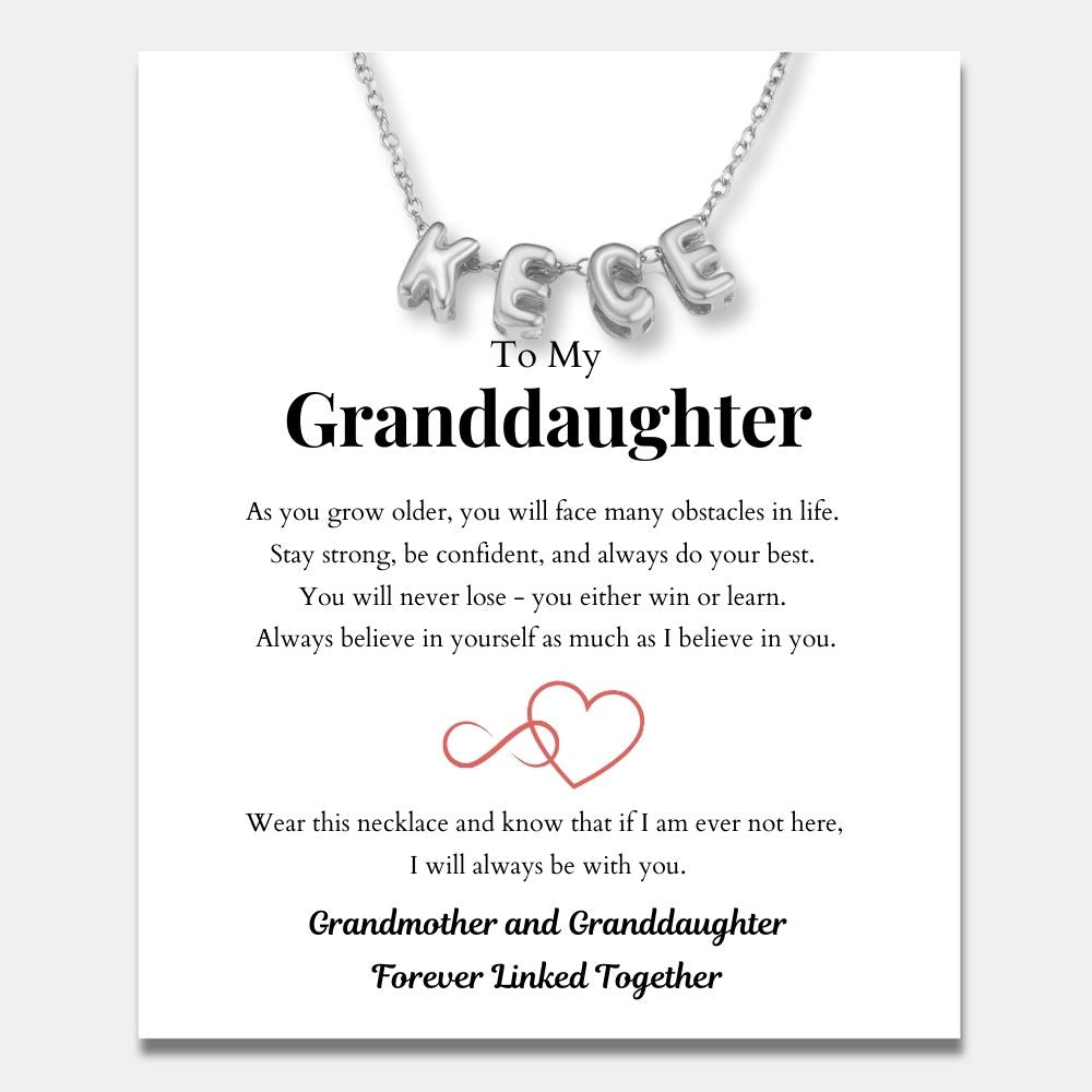 Bubble Name Necklace for Granddaughter