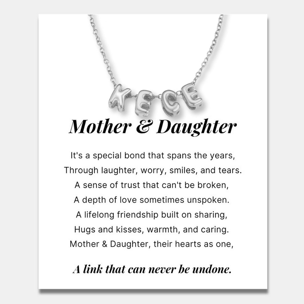 Bubble Name Necklace for Daughter