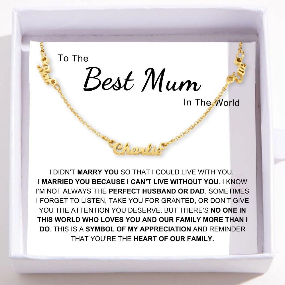 Multiple Name Necklace – Heart of The Family