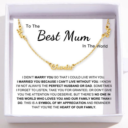 Multiple Name Necklace – Heart of The Family