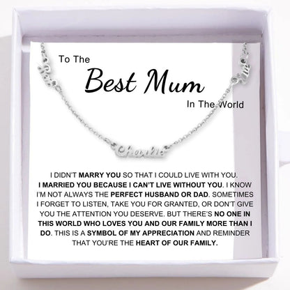Multiple Name Necklace – Heart of The Family