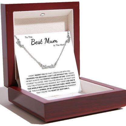 Multiple Name Necklace – Heart of The Family