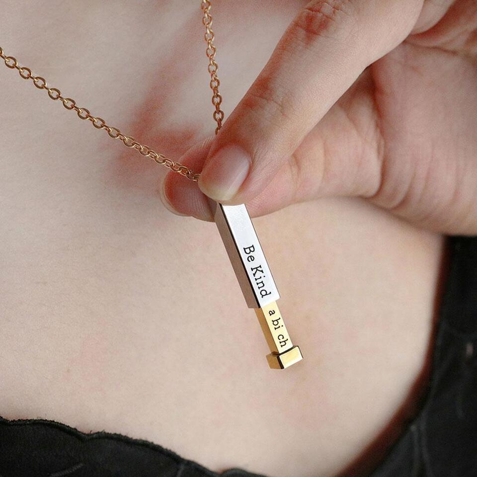 Be Kind…of a B♥tch – Hidden Message Necklace