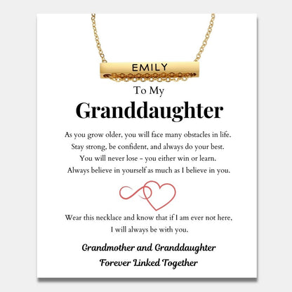 Name Bar Necklace for Granddaughter