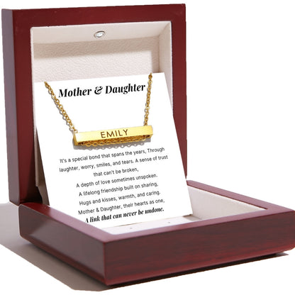 Name Bar Necklace for Daughter