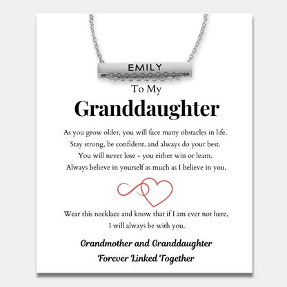 Name Bar Necklace for Granddaughter