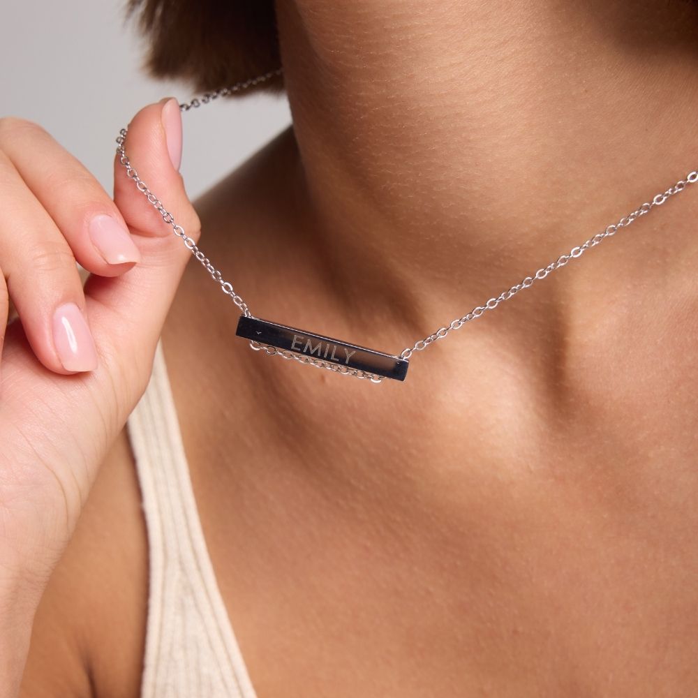 Name Bar Necklace for Granddaughter