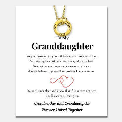 Circle Name Necklace for Granddaughter