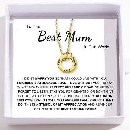 Circle Name Necklace – Heart of The Family