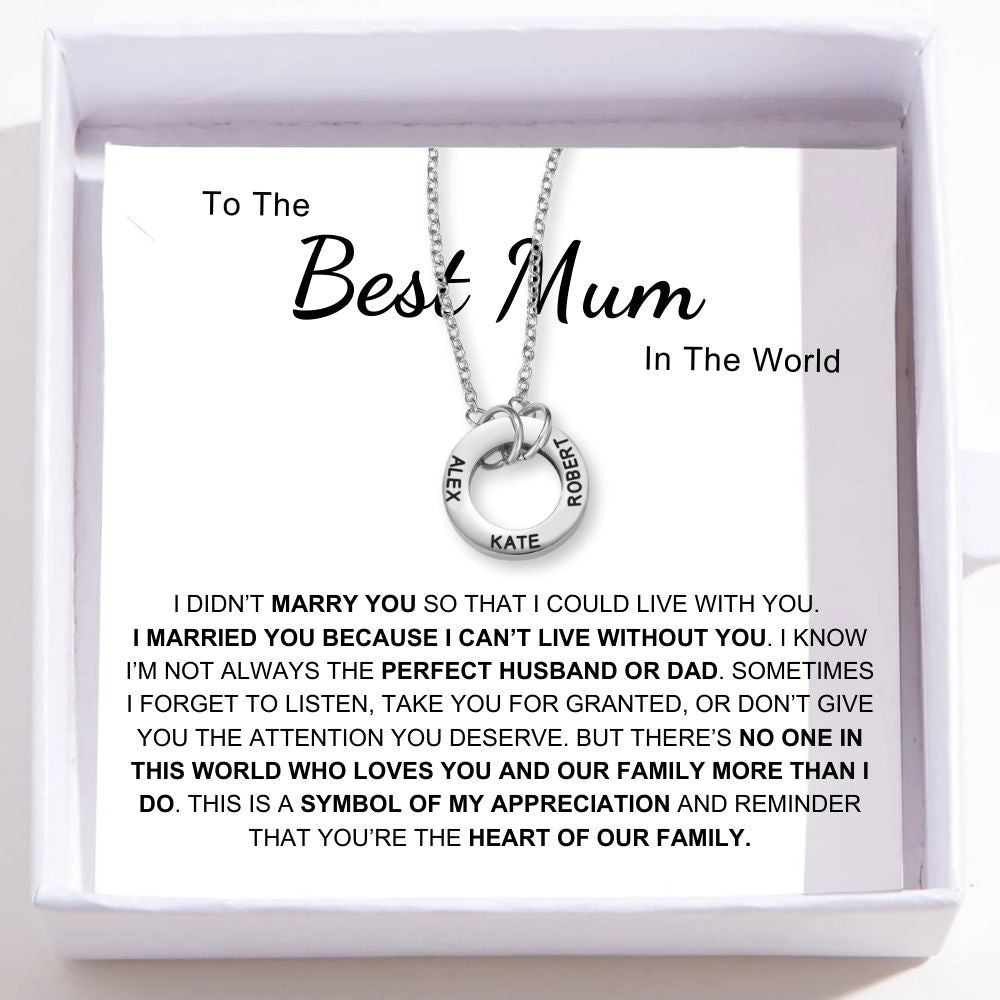 Circle Name Necklace – Heart of The Family