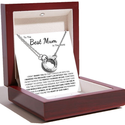 Circle Name Necklace – Heart of The Family