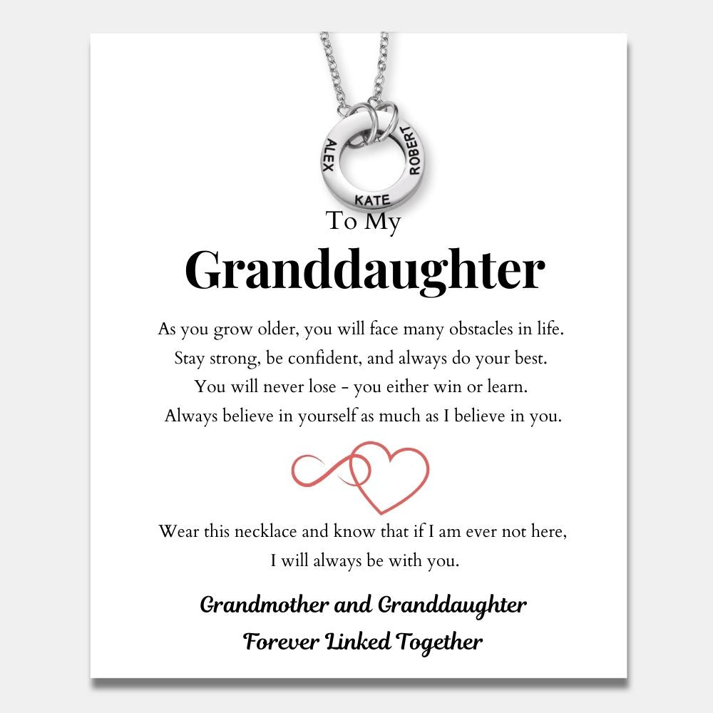 Circle Name Necklace for Granddaughter